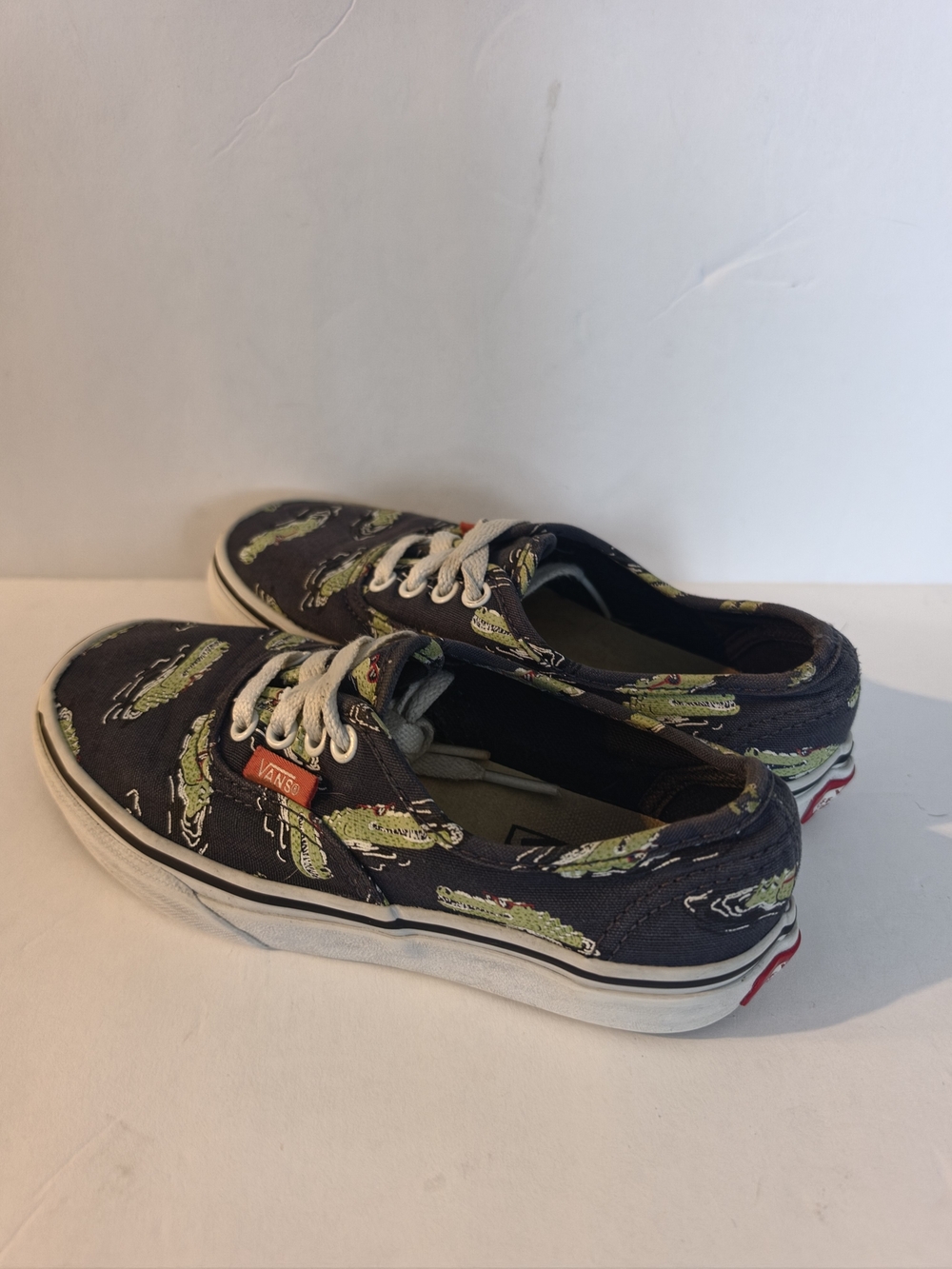 Vans Kids Navy Croc Print Canvas Sneakers
